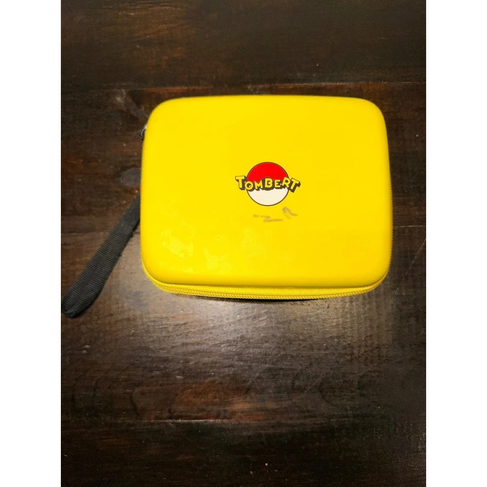 Rare Tombert Travel Carrying Yellow Pokemon Ball Zippered Case‎ Pouch For Switch